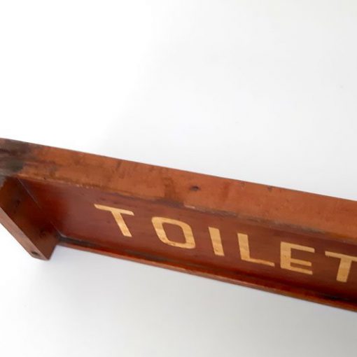 SK14 - Houten Toiletten bord - Sign Toilets - VERKOCHT