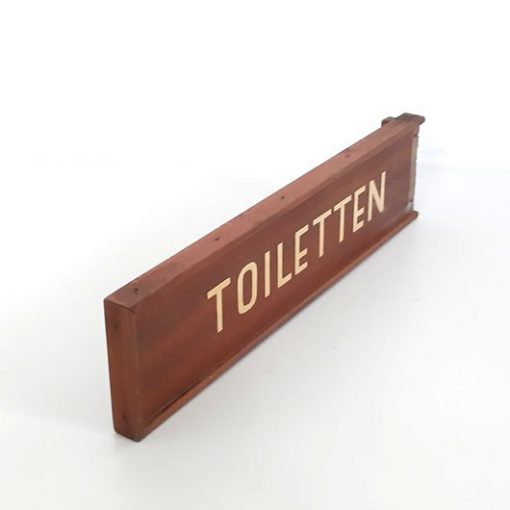 SK14 - Houten Toiletten bord - Sign Toilets - VERKOCHT
