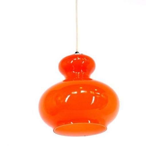 TG18 - Oranje hanglamp seventies - VERKOCHT
