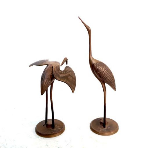 SF36 - Ibissen - kraanvogels - messing - Hollywood Regency Style - Brass Cranes