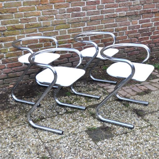 RL41 - Set of 4 dining chairs by Börge Lindau & Bo Lindekrantz for Lammhults, 1960s