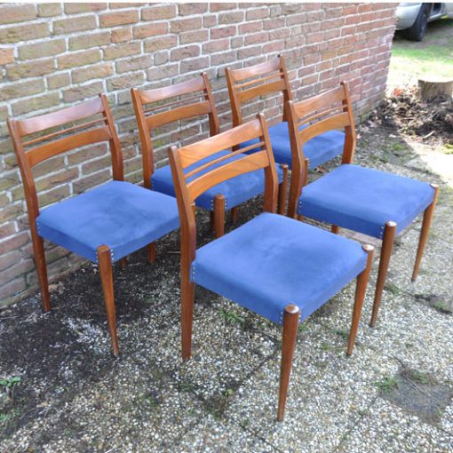 RL42 - Teak stoelen jaren 50 - Eettafelstoelen