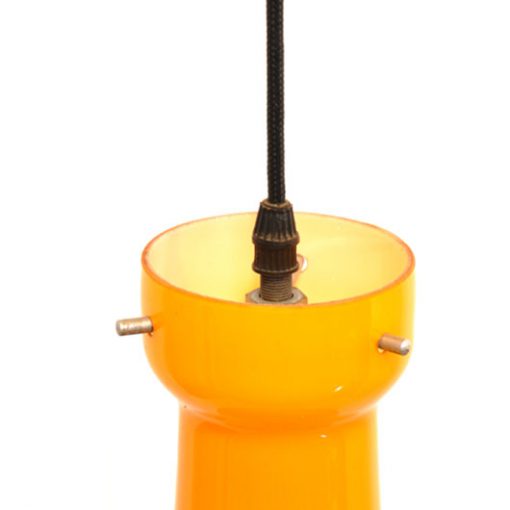 VK44- Oranje hanglamp jaren 70 Targetti VERKOCHT