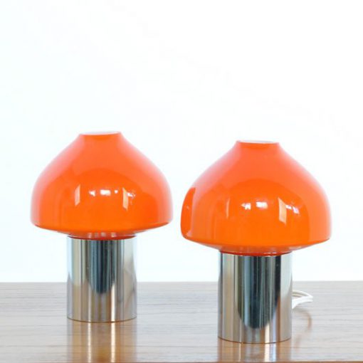 VK50- Oranje tafellampen 1970