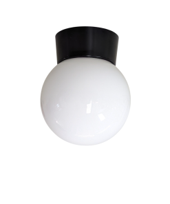 08. Bakelieten plafondlamp Bol opaal