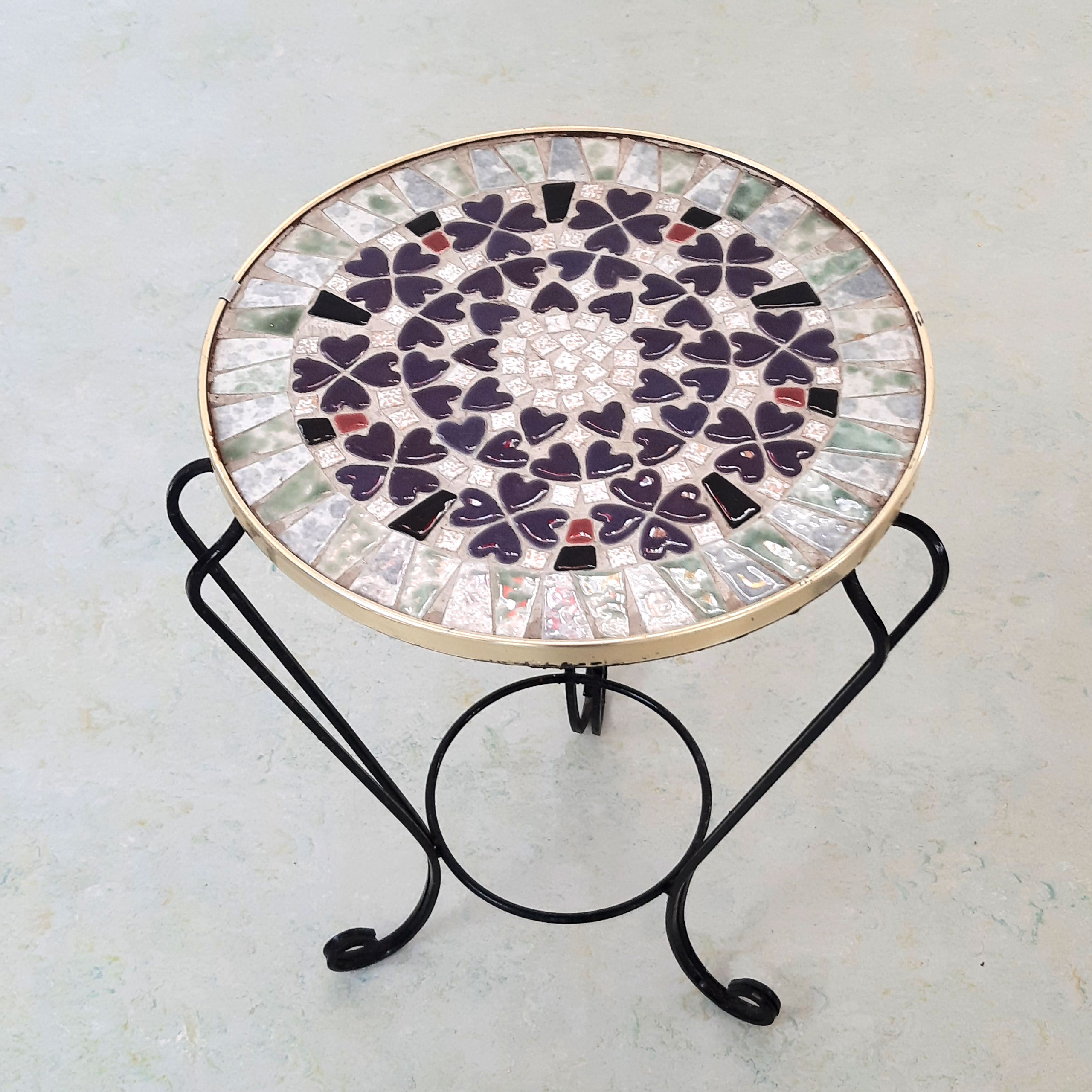 PD17 - Jaren 50 - bijzettafeltje - bloementafeltje