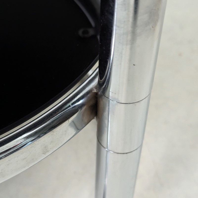 MC48 - Salontafel - 3 bladen - zwart glas - Jaren 80 - VERKOCHT