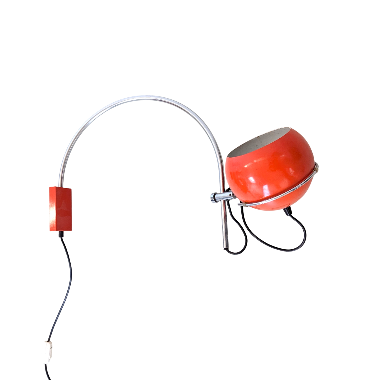 MB06 - Wand Booglamp -Oranje jaren 70 - Gepo VERKOCHT