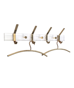 KE28 - Kapstok - Perspex en Messingen haken - Regency