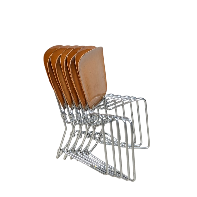 KE30 - Stapel stoelen - ALU Flex - Jaren 60 - PPS