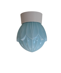 14. Bakelieten plafondlamp Tulp blauw
