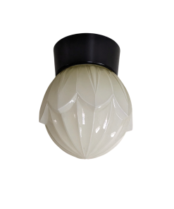 KE07 - Bakelieten plafondlamp Tulp oker/geel -PPS