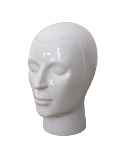 KA21 - Wit Keramieken Hoofd - telefoon - Jaren 80