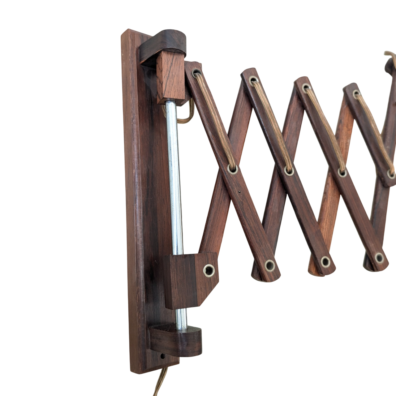 HN46 - Vintage Harmonica Lamp – Schaarlamp – Teak