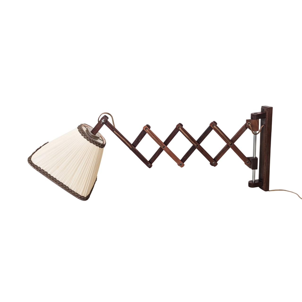 HN46 - Vintage Harmonica Lamp – Schaarlamp – Teak
