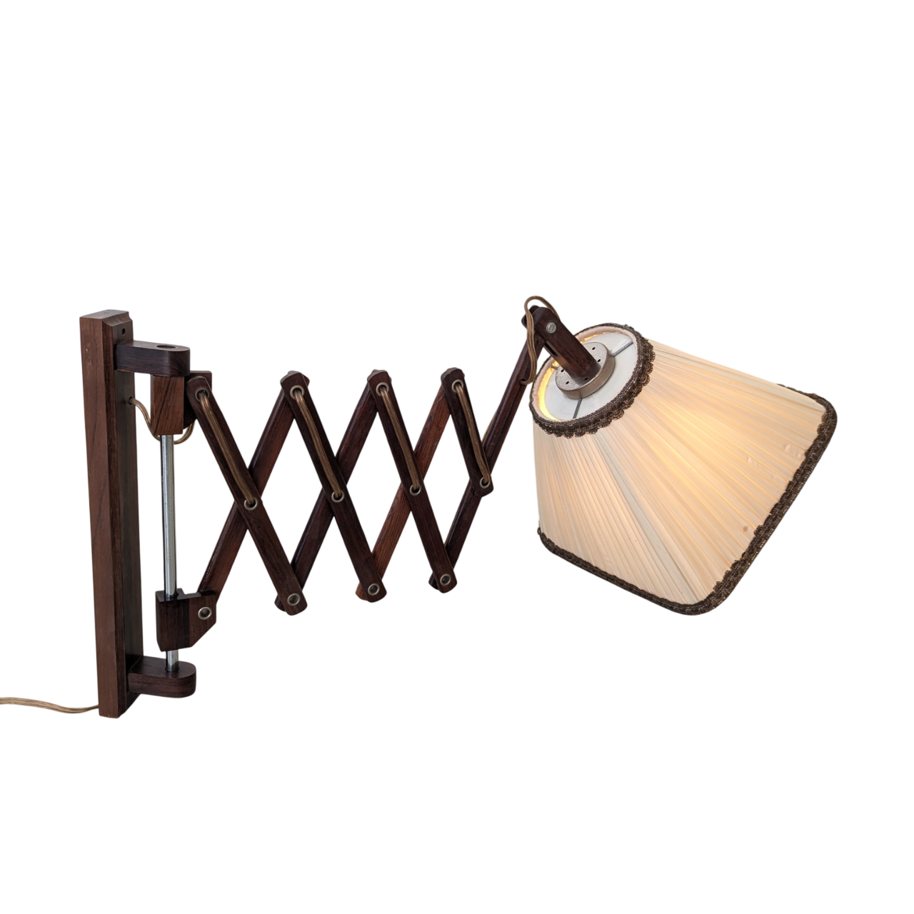HN46 - Vintage Harmonica Lamp – Schaarlamp – Teak