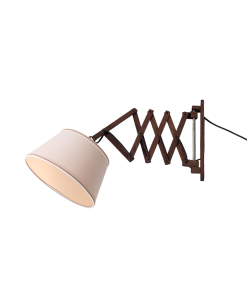 HN33 - Vintage Harmonica Lamp – Schaarlamp – Teak