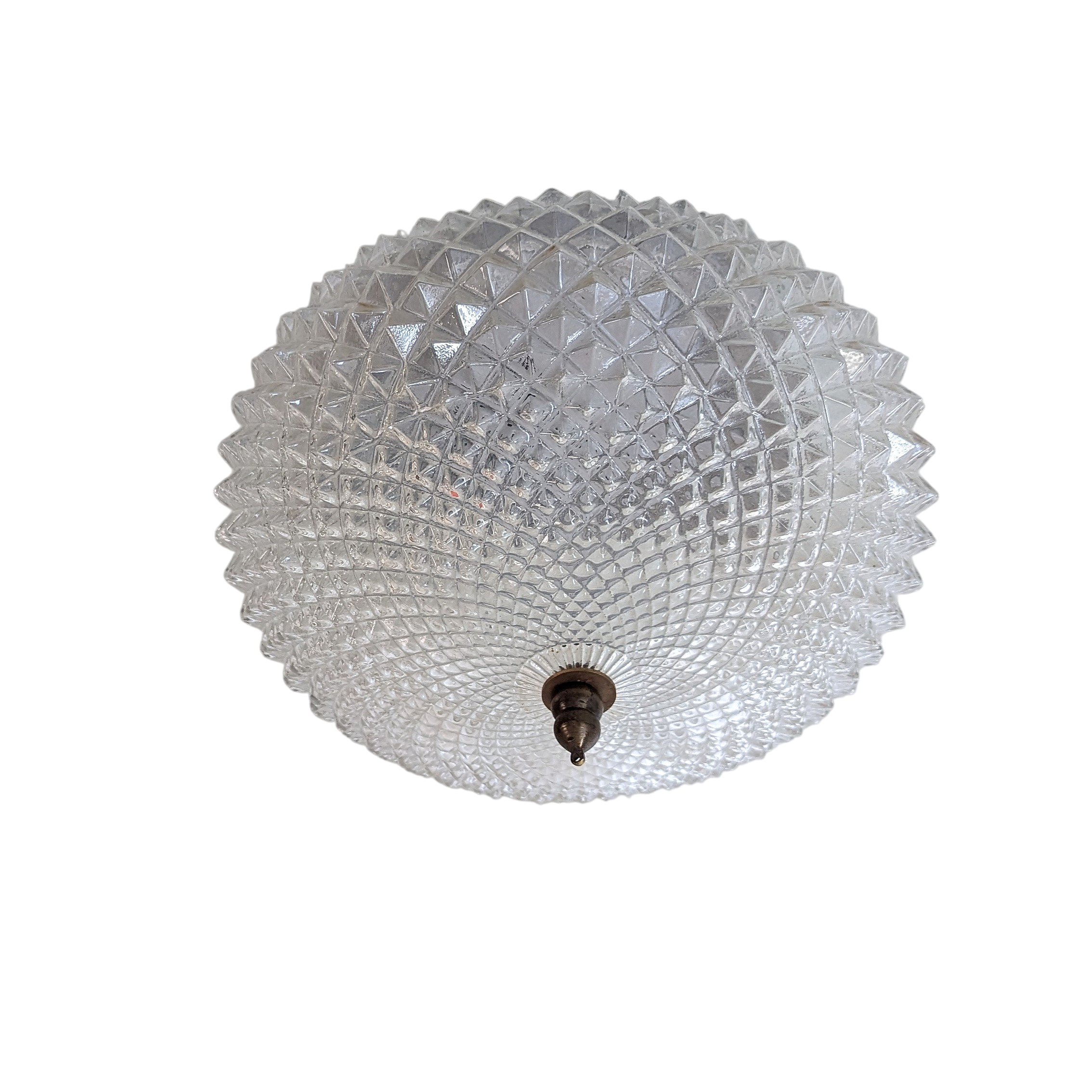HF35 - Plafondlamp kristal glas - RZB - Jaren 60 - ananasmodel