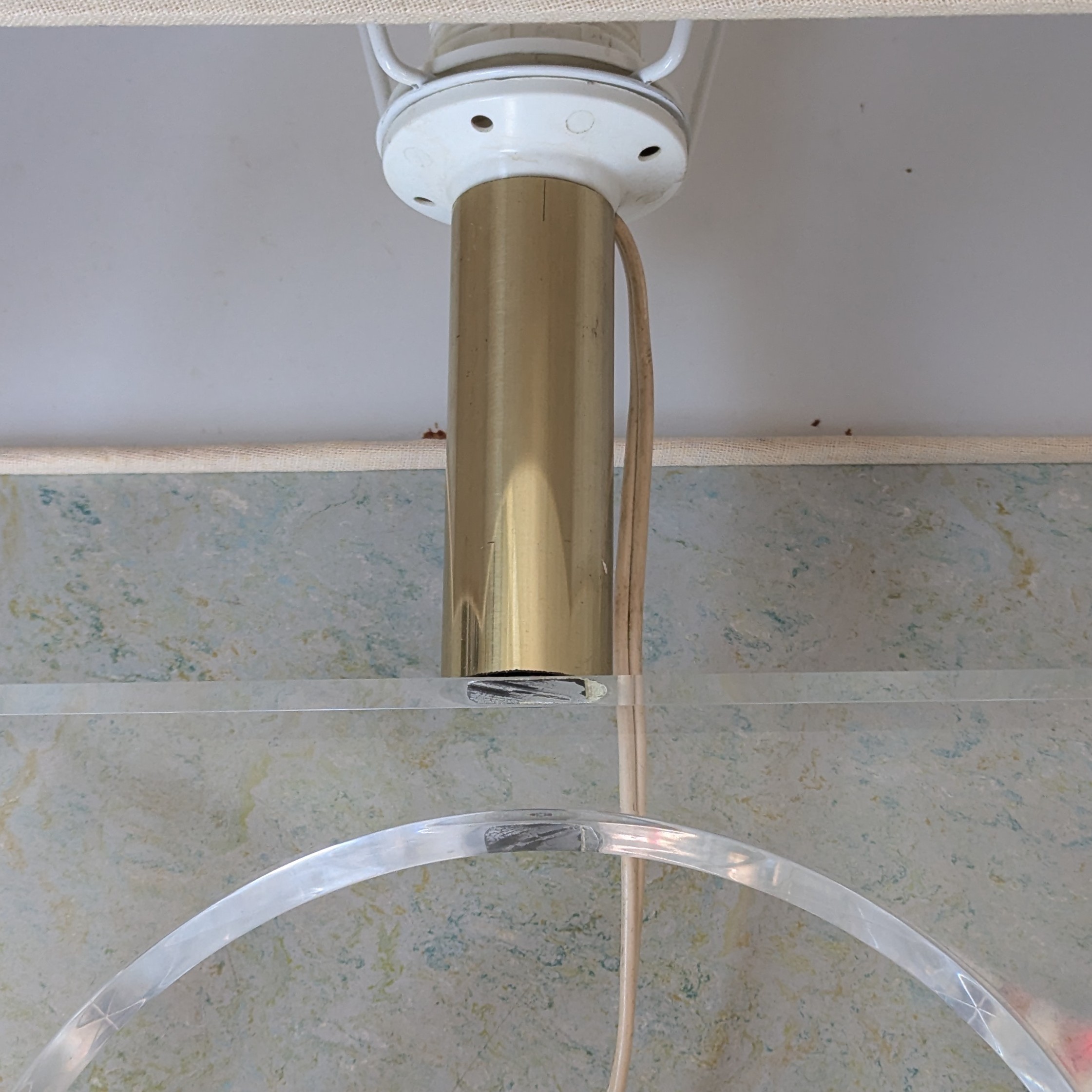 HF40 - Hollywood Regency Tafellamp - Acrylglas - Italy