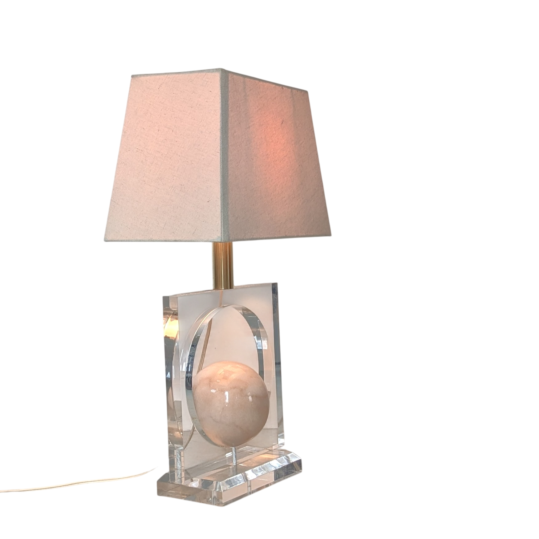HF40 - Hollywood Regency Tafellamp - Acrylglas - Italy