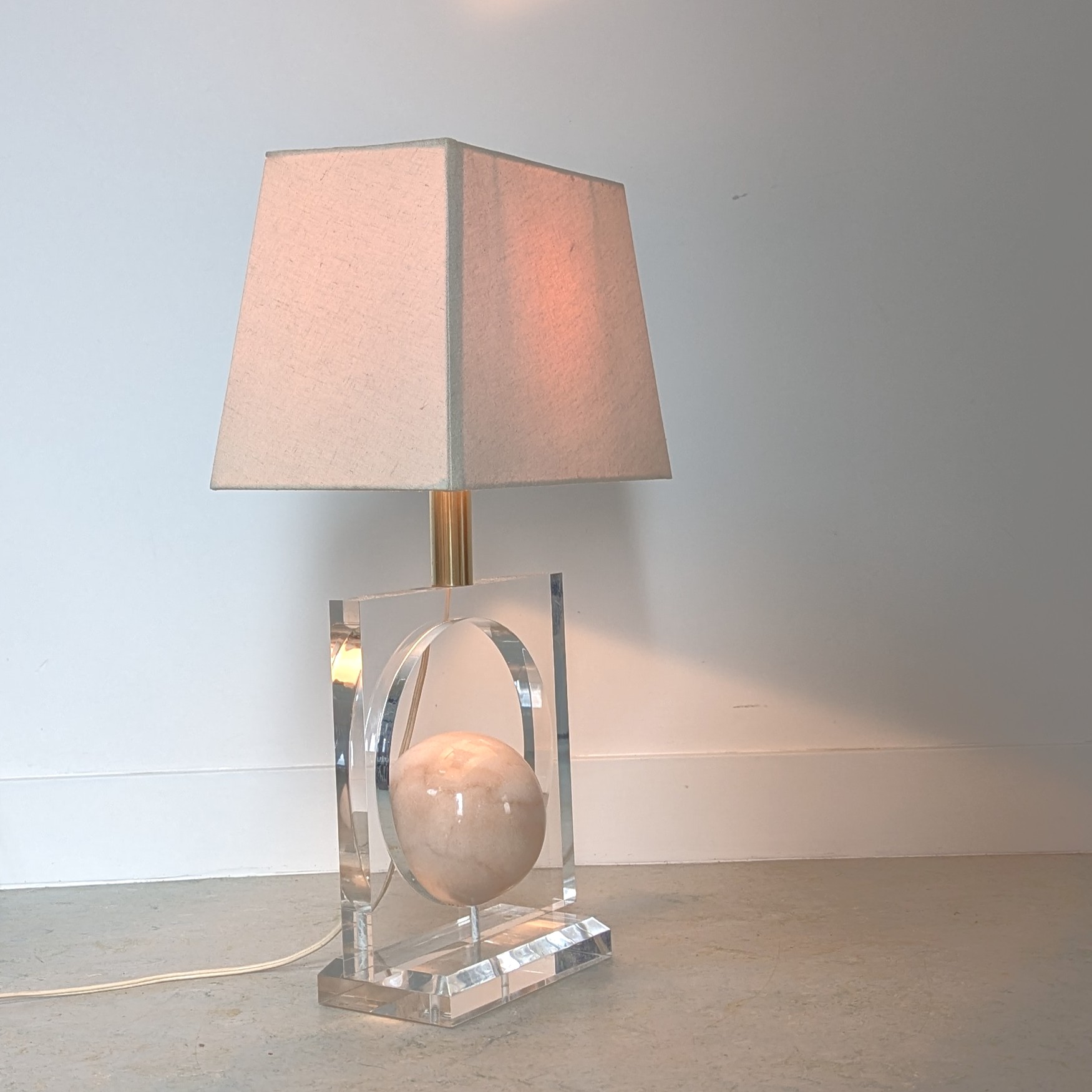 HF40 - Hollywood Regency Tafellamp - Acrylglas - Italy