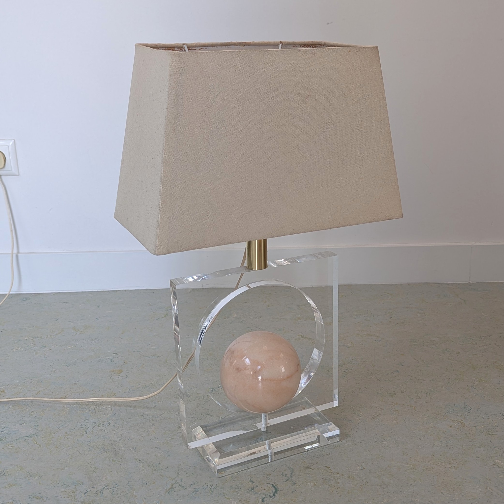 HF40 - Hollywood Regency Tafellamp - Acrylglas - Italy