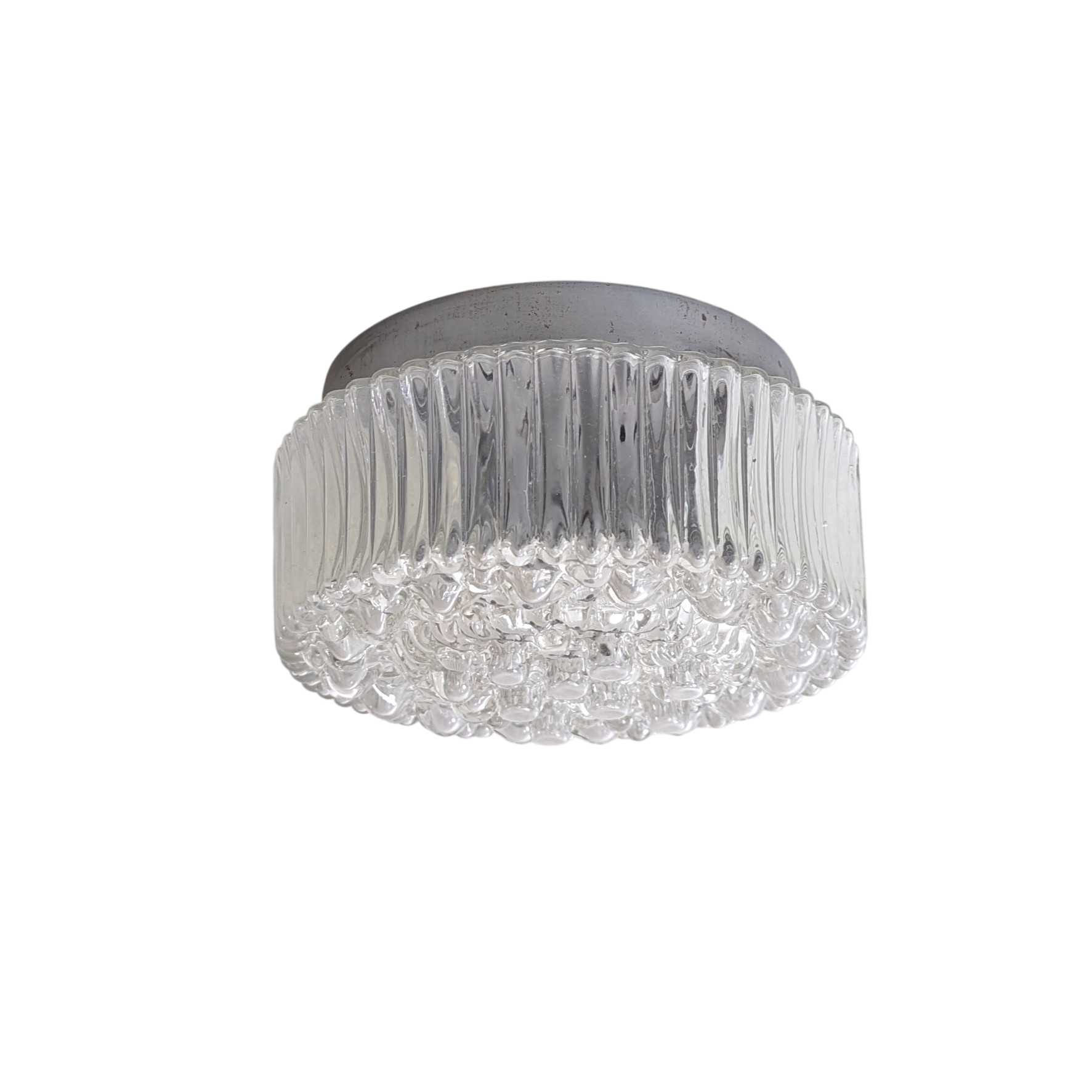 HF42b - Transparant glazen plafondlampen RZB jaren 60/70 - pps