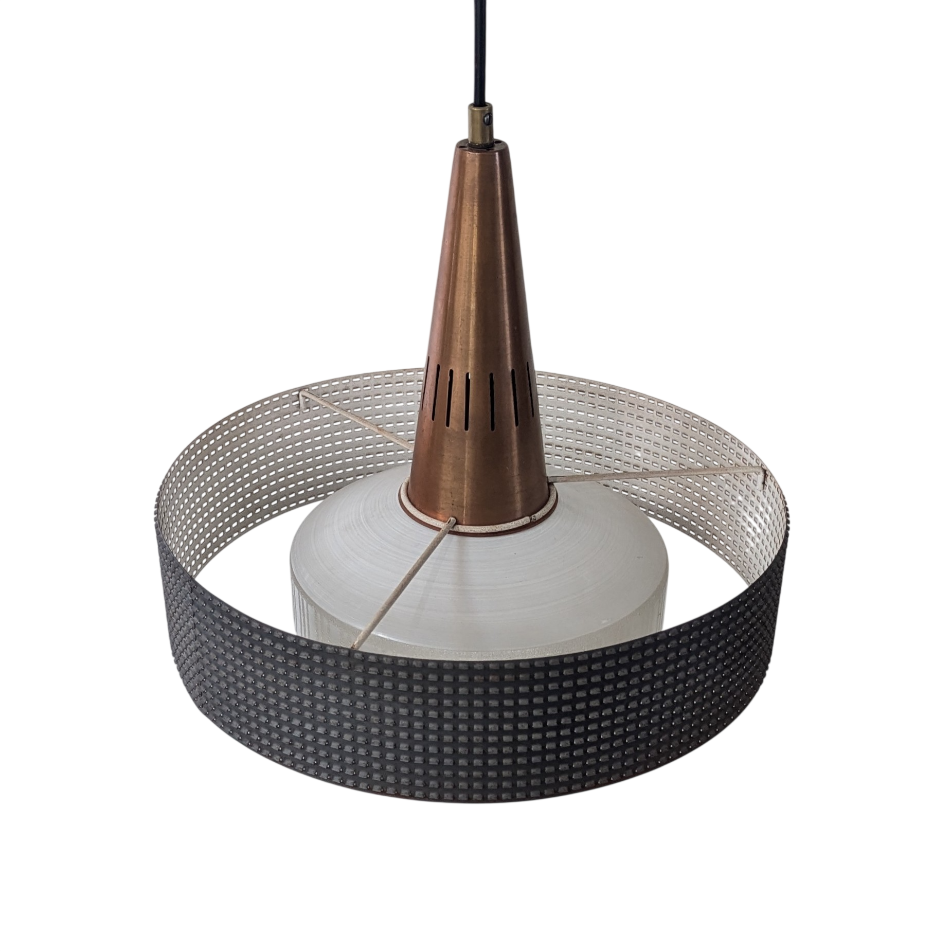 HF46 - Geperforeerde Hanglamp - Jaren 60 Deens Design