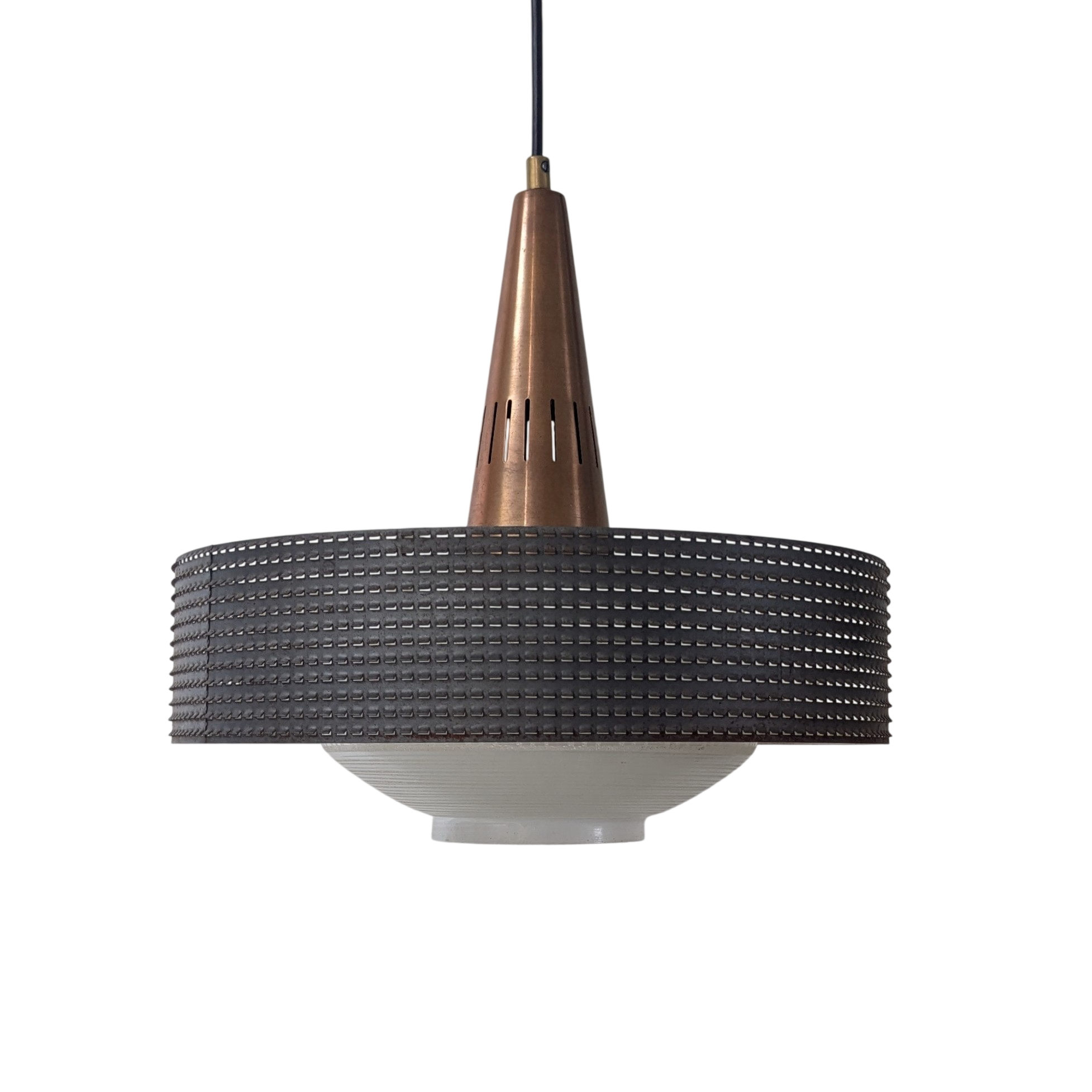 HF46 - Geperforeerde Hanglamp - Jaren 60 Deens Design