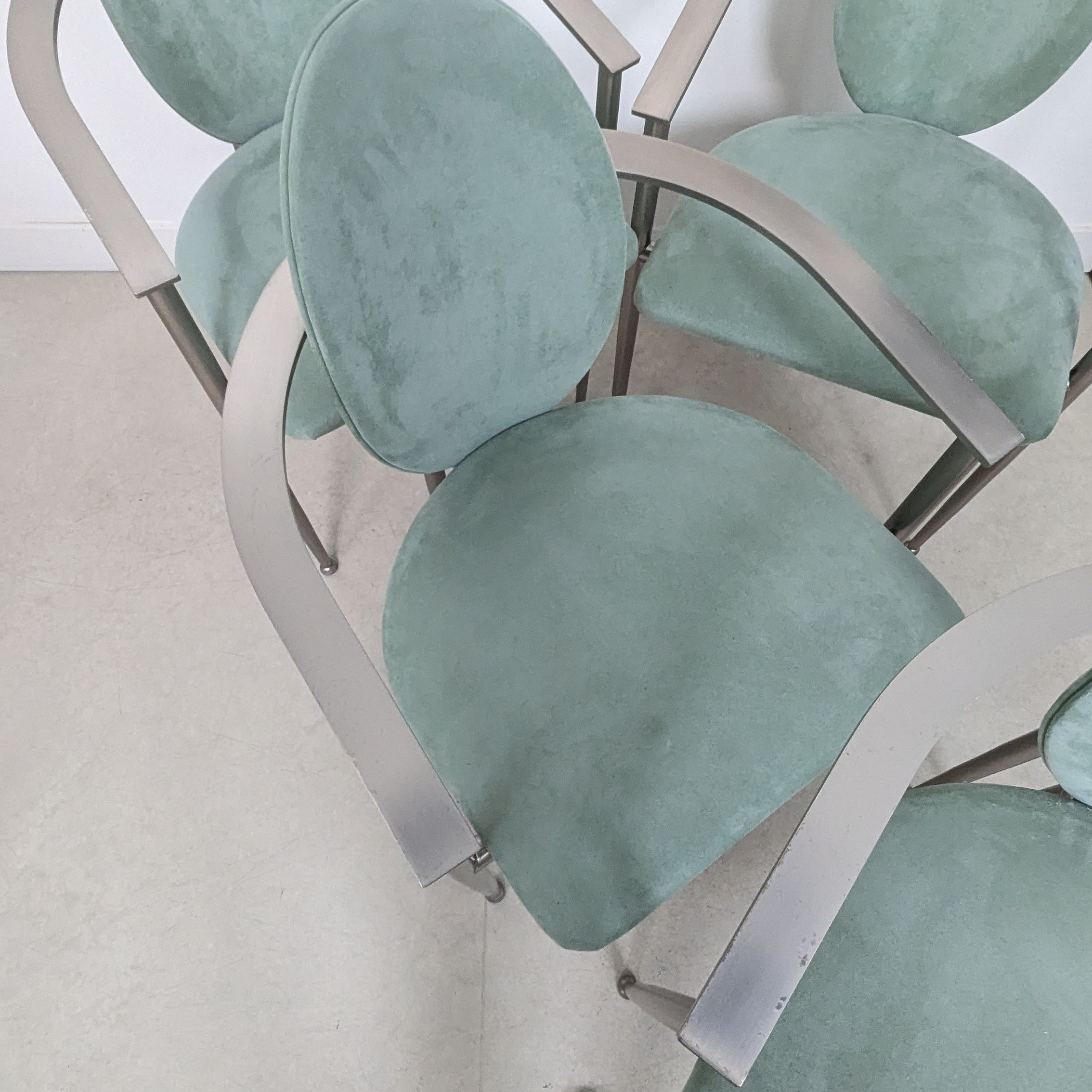 HE50 - Belgo Chrom Memhis stijl Eetkamerstoelen - 4 stuks