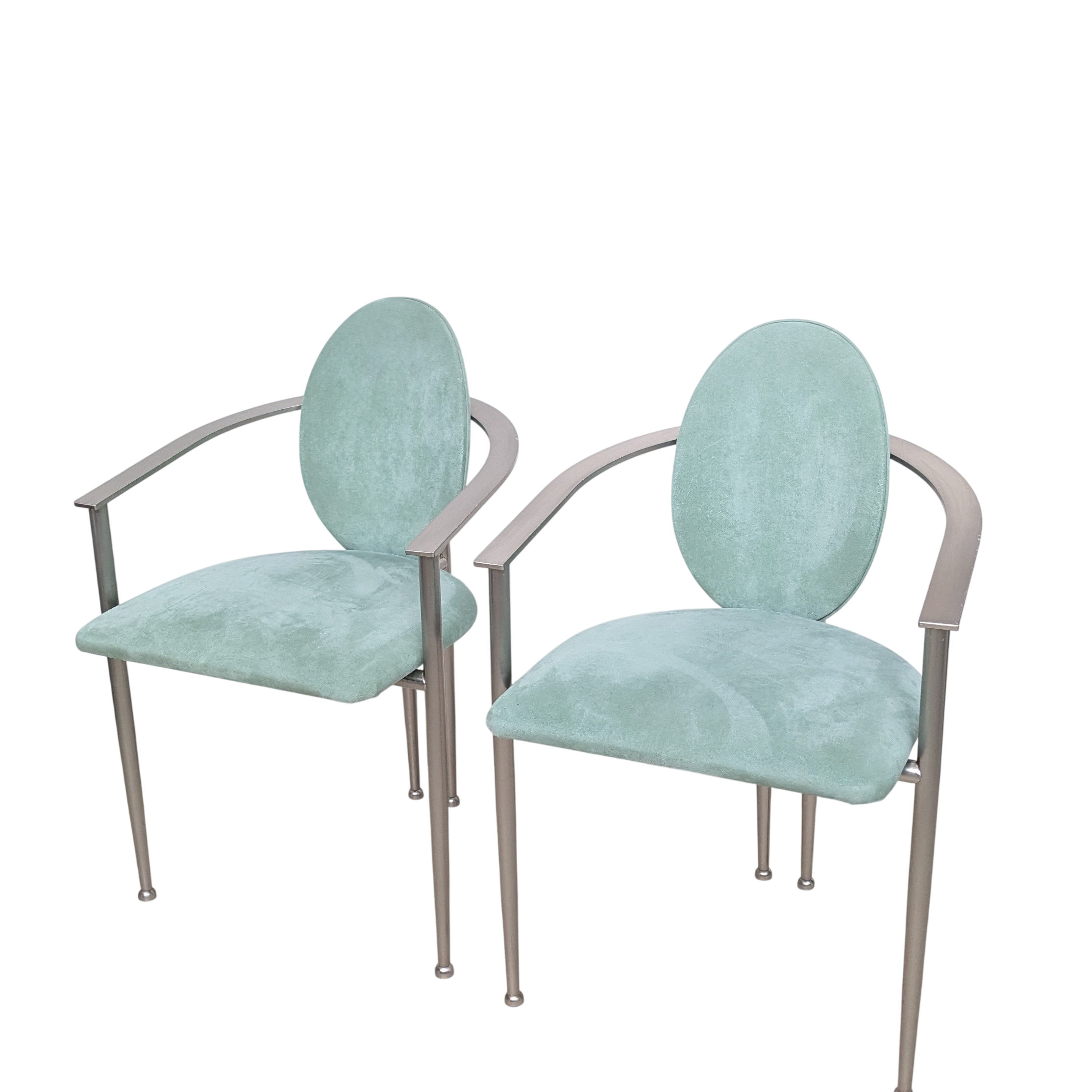 HE50 - Belgo Chrom Memhis stijl Eetkamerstoelen - 4 stuks