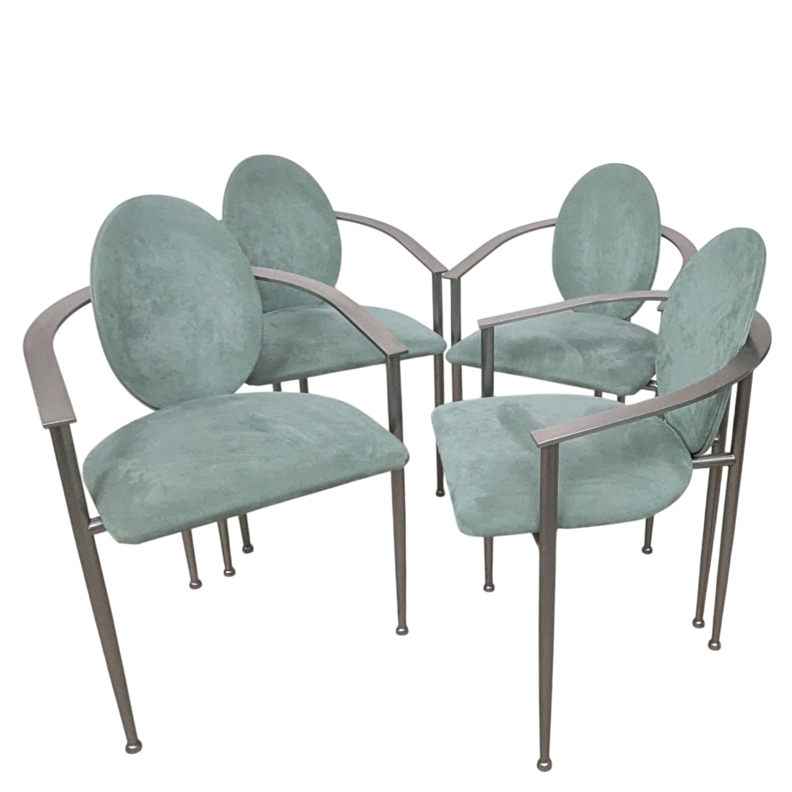 HE50 - Belgo Chrom Memhis stijl Eetkamerstoelen - 4 stuks