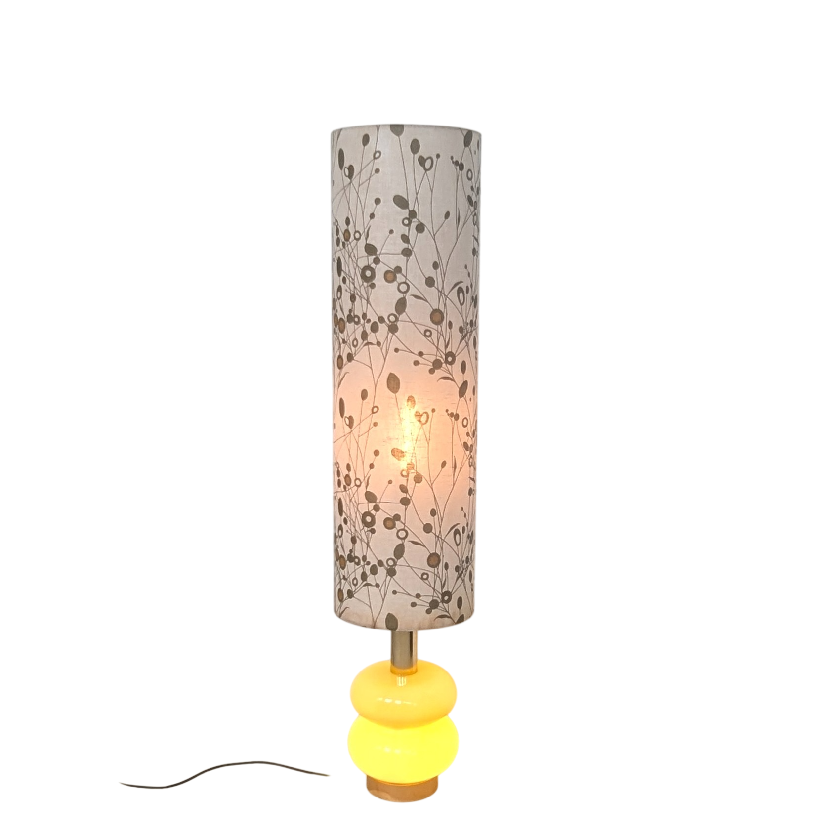 HE42 - Staande lamp Jaren 60/70 - Glas en stof